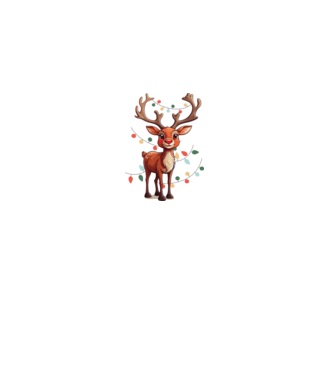 Festive Rudolph model alb pe tricou