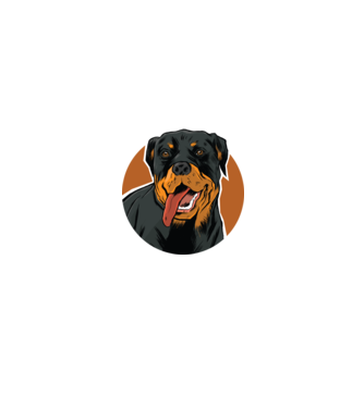 Tricou cu Câine Rottweiler model negru pe tricou