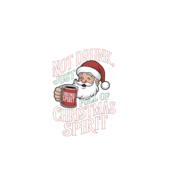 Christmas Spirit Santa model negru pe tricou