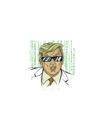 Trump Mátrix model negru pe tricou