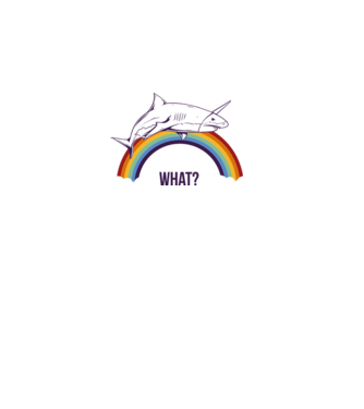 Rechin unicorn model alb pe tricou