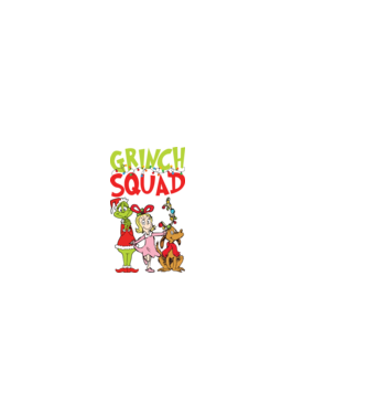 Grinch Squad model negru pe tricou