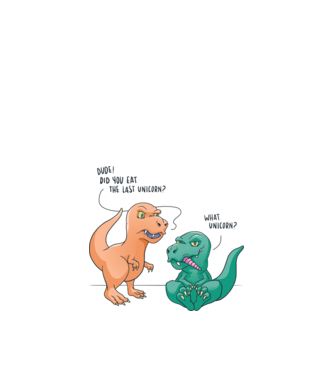 Tricou cu Dinozaur amuzant model alb pe tricou