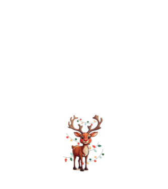 Festive Rudolph model negru pe tricou
