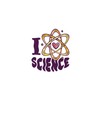 I Love Science știință model alb pe tricou