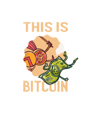This is Bitcoin model alb pe tricou