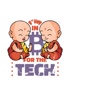 Călugări Buddha Bitcoin model negru pe tricou