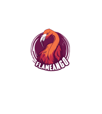 Flamingo model alb pe tricou