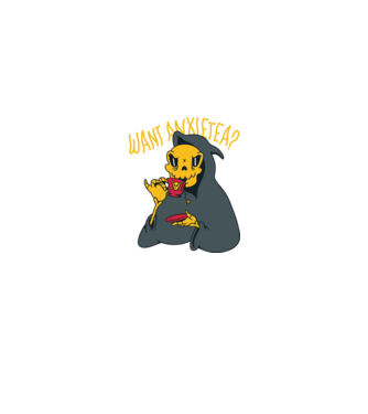 Want Anxietea? model negru pe tricou