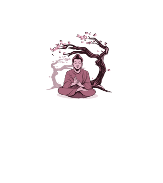 Buddha Meditație model alb pe tricou