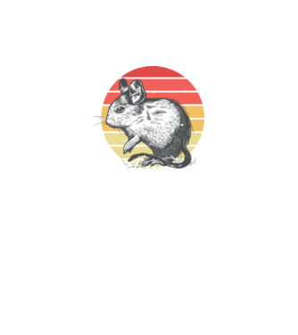 Retro Degu model negru pe tricou