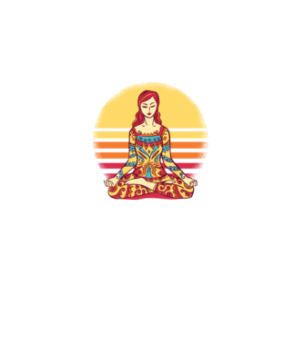 Mandala Yoga Meditație model negru pe tricou