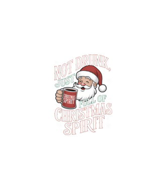 Christmas Spirit Santa model negru pe tricou