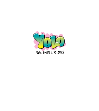 YOLO - You only live once model alb pe tricou