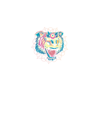 Tigru Mandala model negru pe tricou