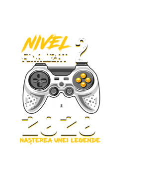 Nivel 2 finalizat. 2020 nașterea unei legende model negru pe tricou