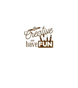 Be creative and have fun model alb pe tricou