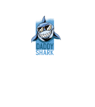 Daddy Shark tricou pentru tata model negru pe tricou
