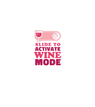 Slide To Activate Wine Mode model alb pe tricou