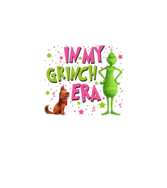 In my Grinch era model negru pe tricou