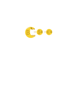 Bitcoin Pacman model negru pe tricou