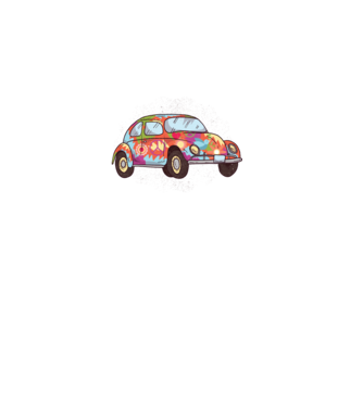 Hippy Beetle Volkswagen model turcoaz pe tricou