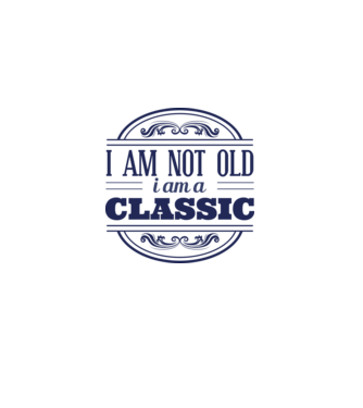 'I''m not old, I am a Classic' model albastru deschis pe tricou
