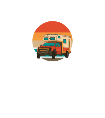 Campervan Retro model negru pe tricou