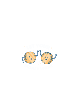 Let Your Money Work model negru pe tricou