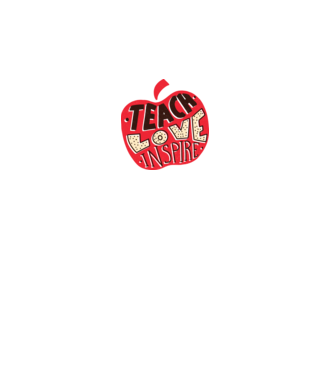 Teach Love Inspire pentru profesori model alb pe tricou