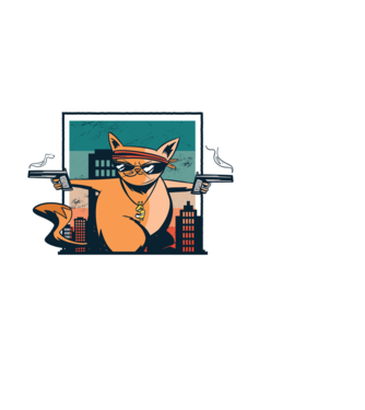 Pew Pew Pew Madafakas Pisică model negru pe tricou