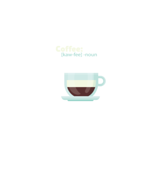 Definiție cafea model negru pe tricou