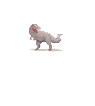 Dinozaur T-rex model negru pe tricou