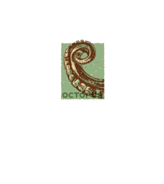 Caracatiță Octopus model negru pe tricou