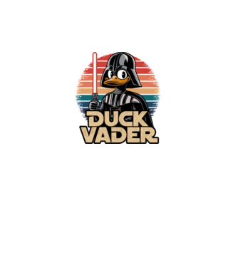 Duck Vader model negru pe tricou