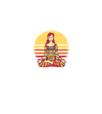Mandala Yoga Meditație model albastru jeanși pe tricou