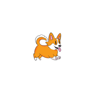 Tată de Corgi model negru pe tricou