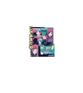 Anime Vaporwave See you Later model alb pe tricou