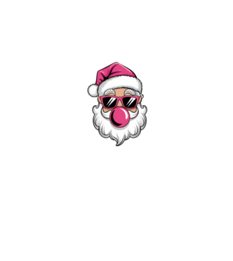 Bubble gum Santa 2 model negru pe tricou