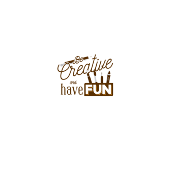 Be creative and have fun model alb pe tricou