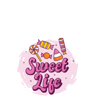 Sweet Life - Viață dulce model negru pe tricou