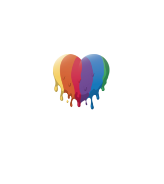 LGBTQ Inimă model negru pe tricou