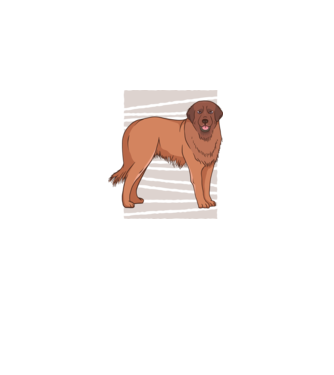 Câine ciobănesc Leonberg model negru pe tricou