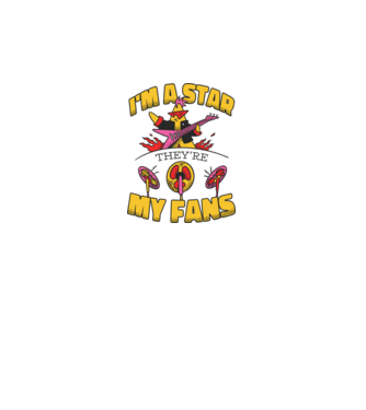'I''m a Star, They''re my Fans' model alb pe tricou