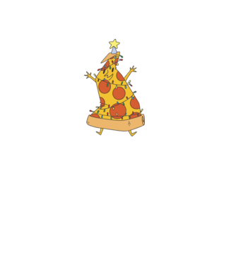 Pizza pom de Crăciun model verde pe tricou