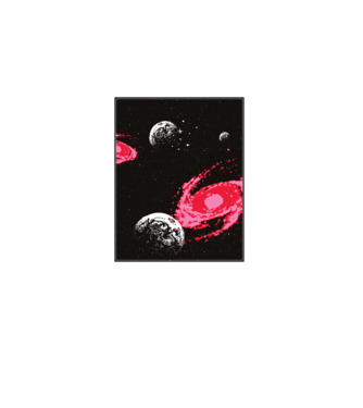 Cosmos Spațiu model negru pe tricou