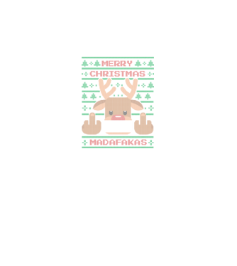 Merry Christmas Madafakas model negru pe tricou