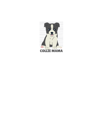 Border Collie Mamă model negru pe tricou
