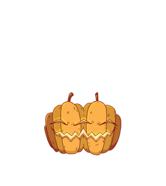 Dovleci siamezi de Halloween model negru pe tricou
