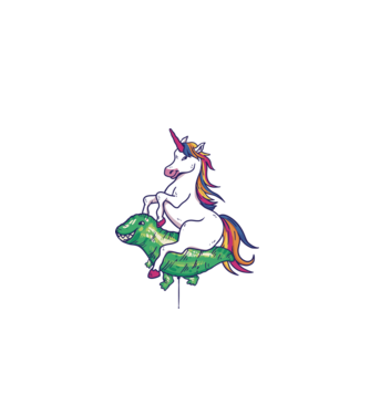 Balon cu Unicorn model turcoaz pe tricou